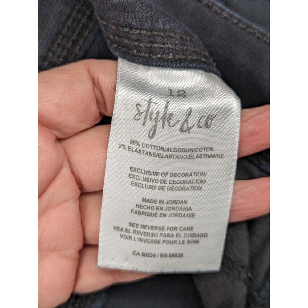 Style & Co Blue Jeans Size 12 Straight Leg -0424B159 - Picture 4 of 8